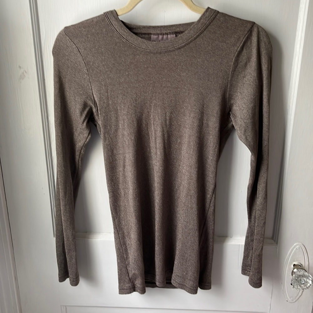 Michael Stars metallic long sleeve tshirt